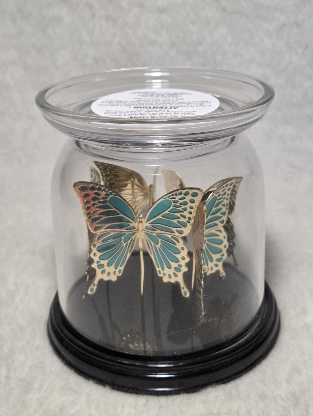 Bath & Body Works Butterfly 3-wick Candle Holder - Gold and Blue